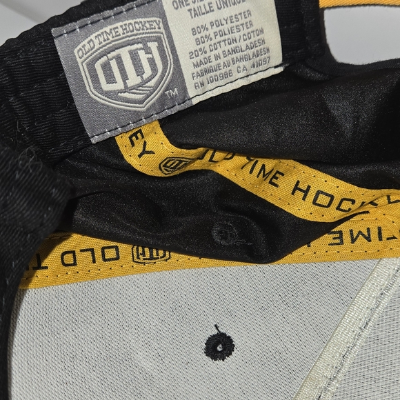 Pittsburgh Penguins NHL Hat Old Time Hockey Leopard Print Black Gold Snapback - Picture 5 of 6